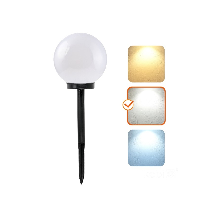 Lampada solare LED con sensore SPHERE LED/1,2V 4000K IP44 200 mAh Ø 20 cm