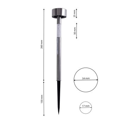 Lampada solare LED da esterno LED/0,06W/100 mAh IP44