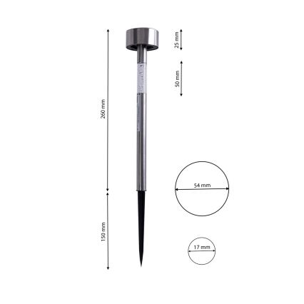 Lampada solare LED da esterno LED/0,06W/100 mAh IP44