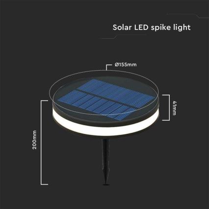 Lampada solare LED da esterno LED/1,8W/3,7V IP54 3000K