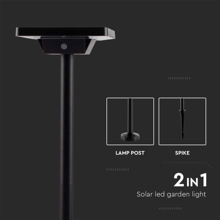 Lampada solare LED da esterno 2in1 LED/2W/3,7V IP65 3000/4000/6500K
