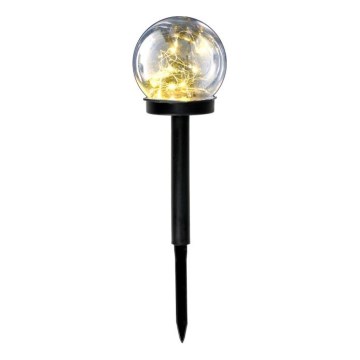 Lampada solare LED GLEAM LED/1,2V 3000K IP44 40 mAh trasparente/nera