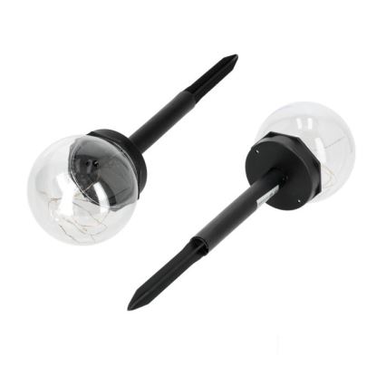 Lampada solare LED GLEAM LED/1,2V 3000K IP44 40 mAh trasparente/nera