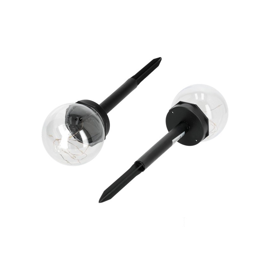 Lampada solare LED GLEAM LED/1,2V 3000K IP44 40 mAh trasparente/nera