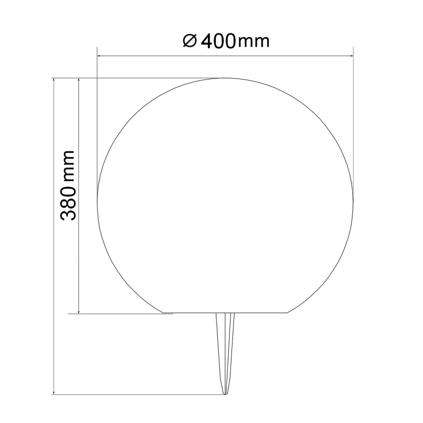 Lampada solare LED KULA, 3,7 V, 3000/4000/6500 K, Ø 40 cm, 2000 mAh, IP65, bianca