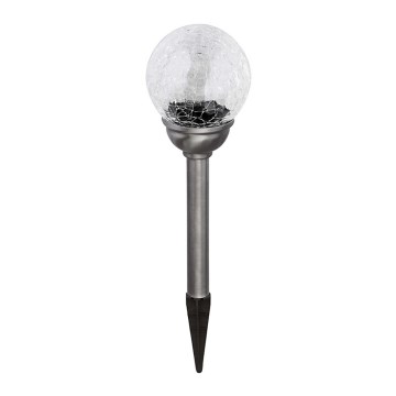 Lampada solare LED KULA LED/1xAA IP44 cromo opaco