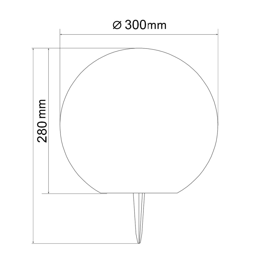 Lampada solare LED KULA LED/3,2V 3000/4000/6500K diam. 30 cm 600 mAh IP65 bianca