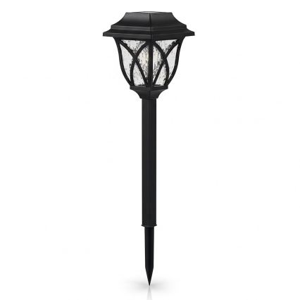 Lampada solare LED LAWN LED/1,2V 100 mAh 3000K 44 cm IP44 nera