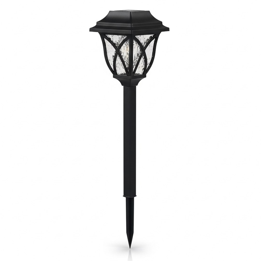 Lampada solare LED LAWN LED/1,2V 100 mAh 3000K 44 cm IP44 nera