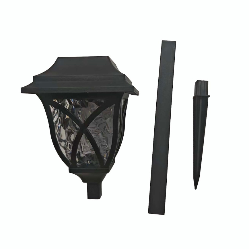 Lampada solare LED LAWN LED/1,2V 100 mAh 3000K 44 cm IP44 nera