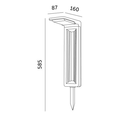 Lampada solare LED LED/0,2W/3,7V 6500K IP44 2200 mAh