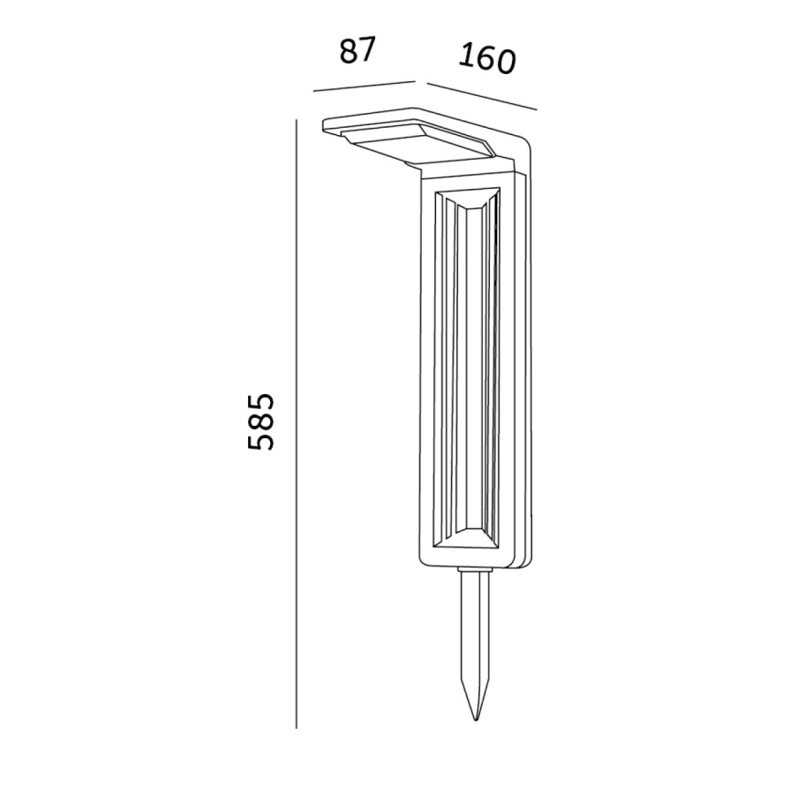 Lampada solare LED LED/0,2W/3,7V 6500K IP44 2200 mAh