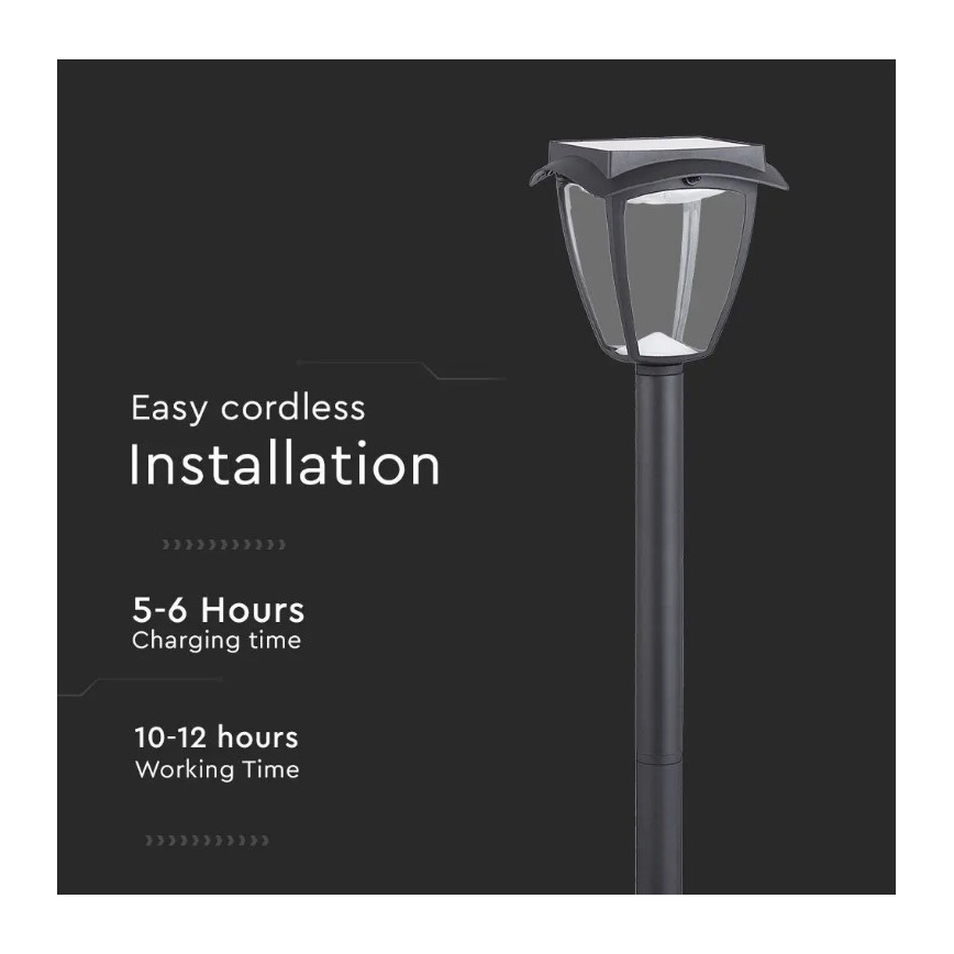 Lampada solare LED LED/2W/230V 93 cm 3000/6000K IP65 2200 mAh