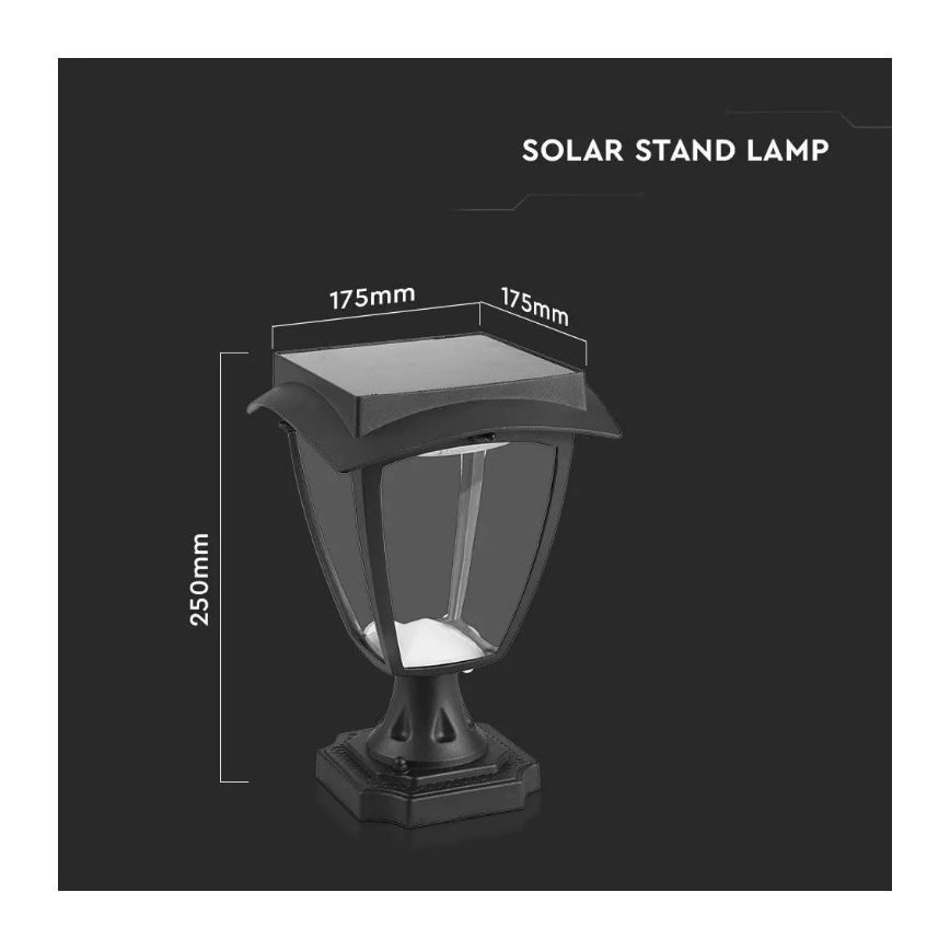 Lampada solare LED LED/2W/3,7V 3000/6000K IP65