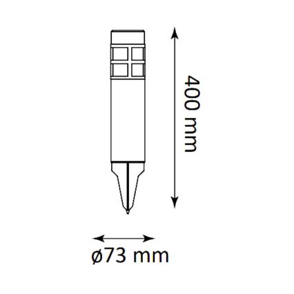 Lampada solare LED MARK LED/1,2V 200 mAh IP44
