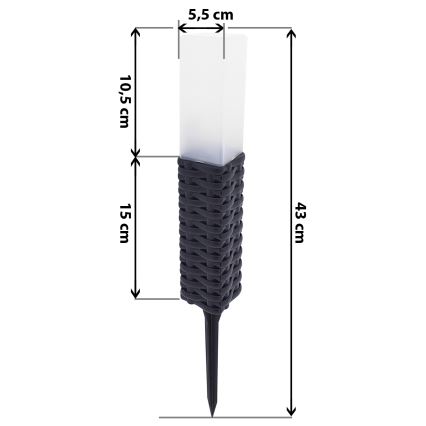 Lampada solare LED RABBIA LED/1,2V 300 mAh IP44