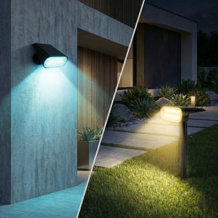 Lampada solare LED RGB 2-in-1 LED/3,7V 1200 mAh IP54 nera
