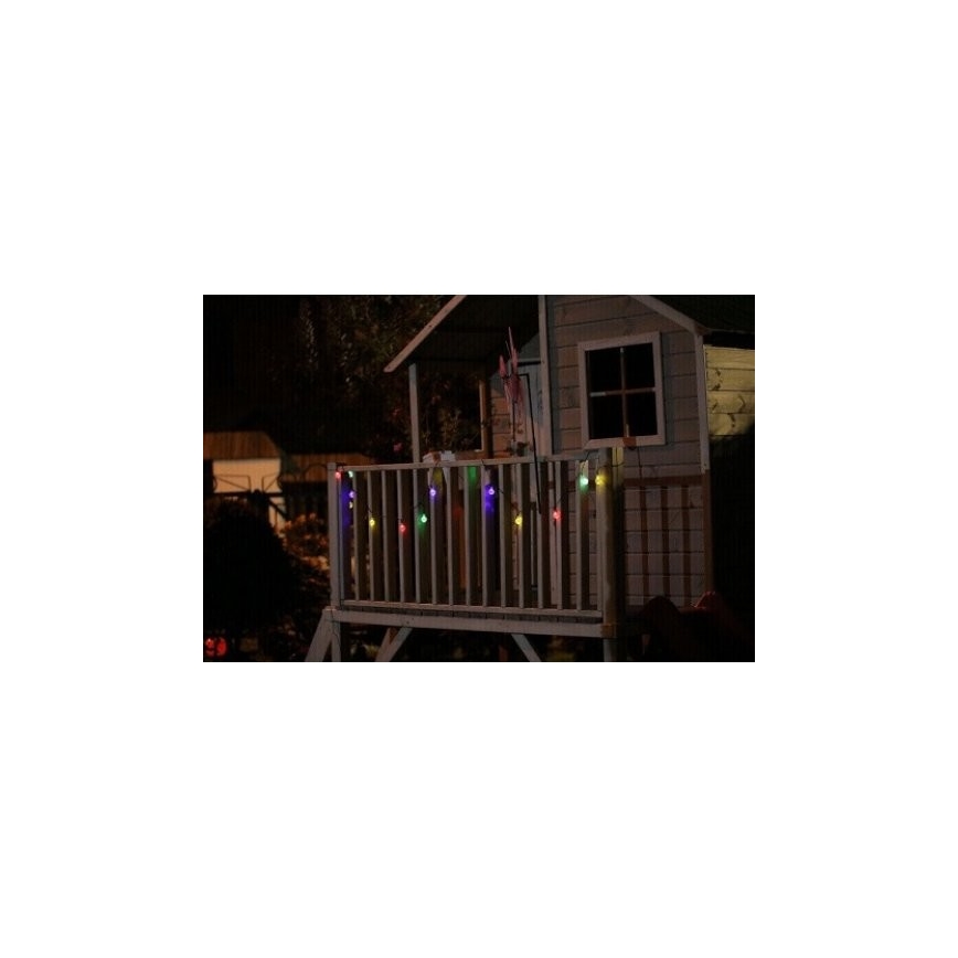 Lampada solare LED RGB 20xLED/1xAAA/1.2V/300mAh IP44 con sensore crepuscolare