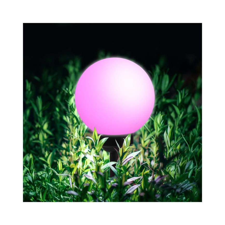 Lampada solare LED RGB con sensore SPHERE, LED 1,2 V, IP44, 200 mAh, ø 20 cm