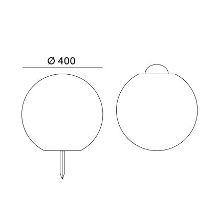 Lampada solare LED RGB dimmerabile GARDEN BALL LED/5W/3,7V 3000K IP54 2200 mAh d. 40 cm + telecomando