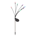 Lampada solare LED RGB FIORINI 8xLED/1,2V 600 mAh IP44 nero