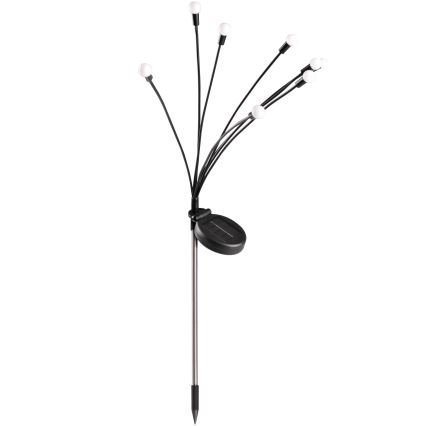 Lampada solare LED RGB FIORINI 8xLED/1,2V 600 mAh IP44 nero