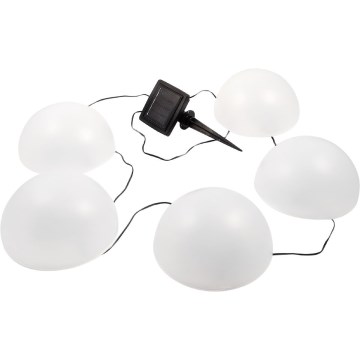 Lampada solare LED RGB HEMI LED/0,1W/1,2V 600 mAh IP44 bianco