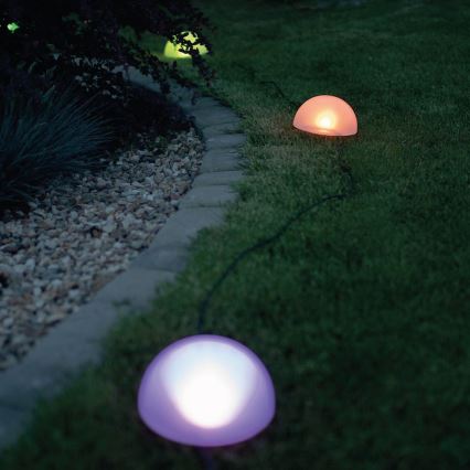 Lampada solare LED RGB HEMI LED/0,1W/1,2V 600 mAh IP44 bianco