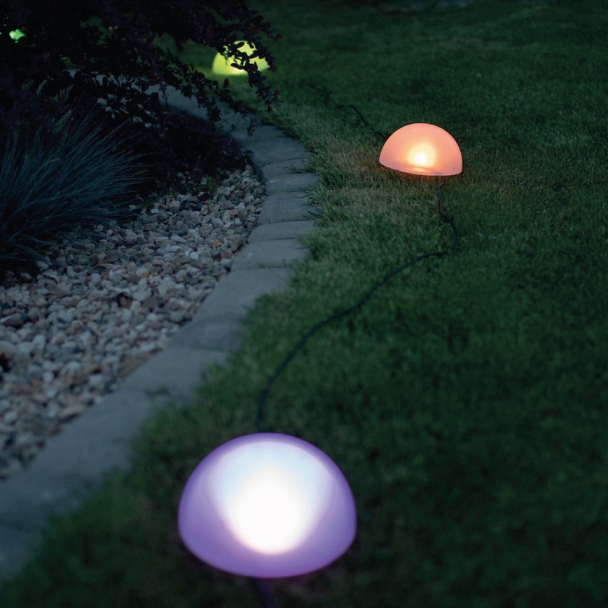 Lampada solare LED RGB HEMI LED/0,1W/1,2V 600 mAh IP44 bianco