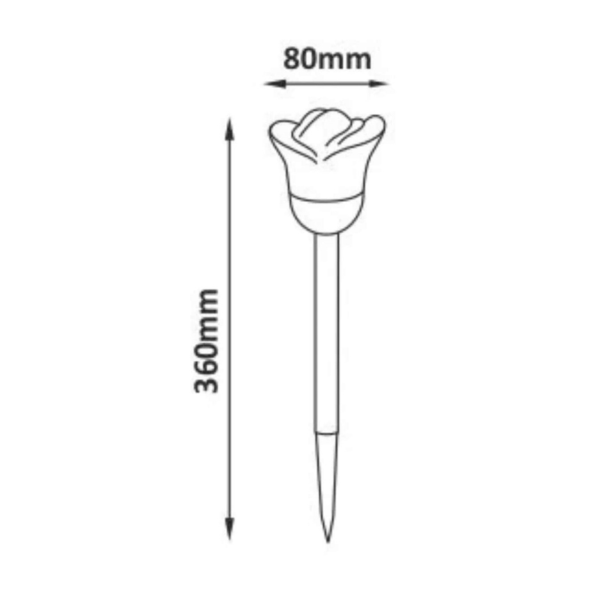 Lampada solare LED RGB ROSE LED/1,2V 100 mAh IP44