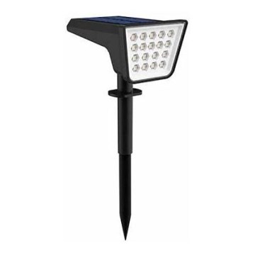 Lampada solare LED RGBW con sensore — 3,7 V, IP54, 1200 mAh, nero
