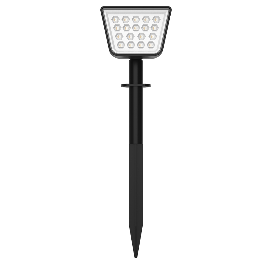 Lampada solare LED RGBW con sensore — 3,7 V, IP54, 1200 mAh, nero