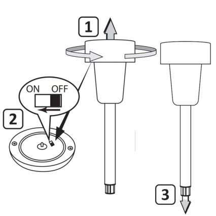Lampada solare LED STIK LED/1,2V 40 mAh IP44