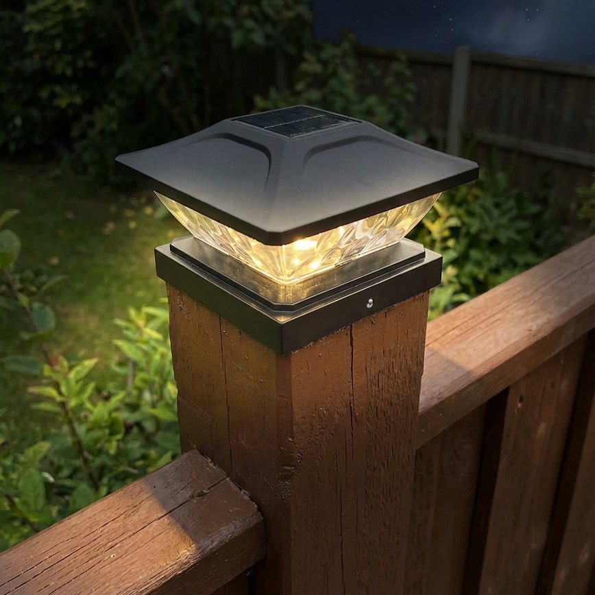 Lampada solare LED TOYA LED/4,5W/230V 3000/6500K 600 mAh IP44 nera