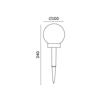 Lampada solare RGB a LED SPHERE, 1,2 V, IP44, 40 mAh, Ø 10 cm