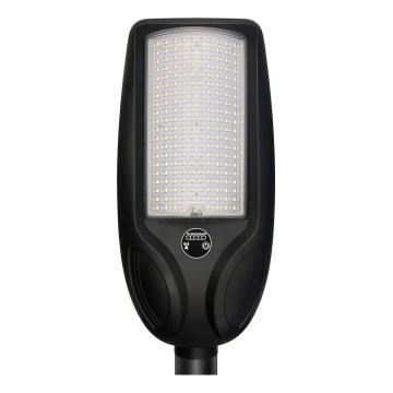 Lampada solare stradale dimmerabile a LED con sensore VENICE LED/200W/3,2V 12000 mAh IP65 nera + telecomando