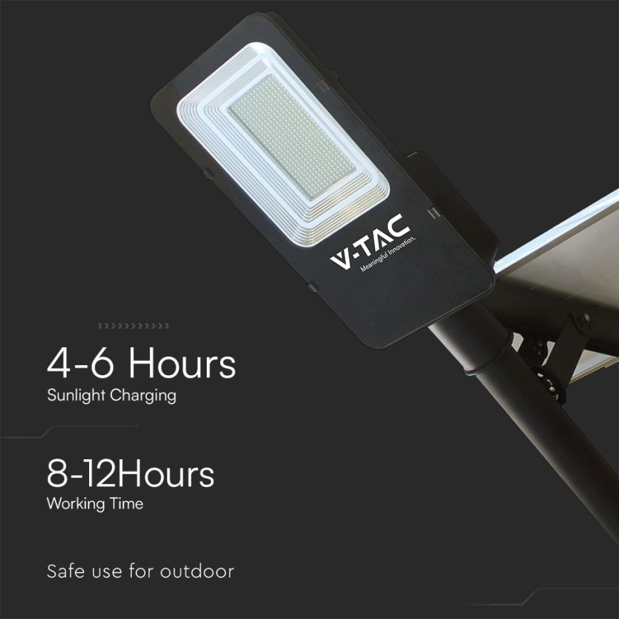 Lampada stradale solare ibrida dimmerabile LED/50W/230V 6500K IP65 50000 mAh con telecomando