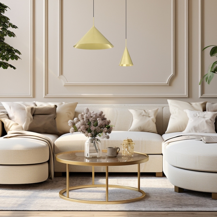 Lampada sospesa a cavo CAPITAL 1xGX53/15W/230V Ø 46 cm, oro