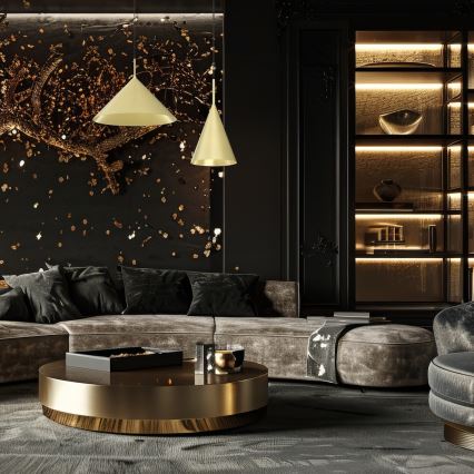 Lampada sospesa a cavo CAPITAL 1xGX53/15W/230V Ø 46 cm, oro