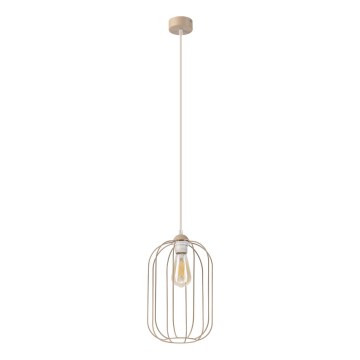 Lampada sospesa a cavo DESTELLO 1xE27/15W/230V Ø 21 cm beige