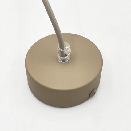 Lampada sospesa a cavo DESTELLO 1xE27/15W/230V Ø 21 cm beige