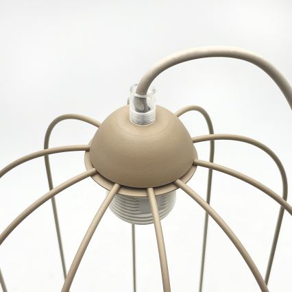 Lampada sospesa a cavo DESTELLO 1xE27/15W/230V Ø 21 cm beige