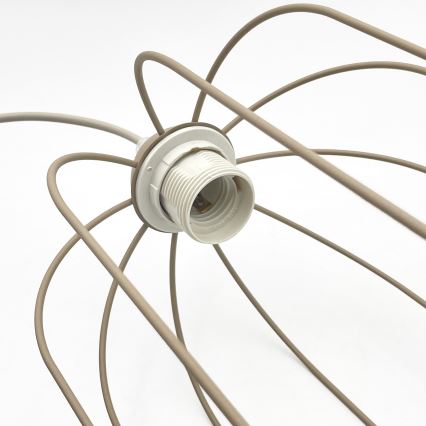 Lampada sospesa a cavo DESTELLO 1xE27/15W/230V Ø 21 cm beige