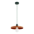 Lampada sospesa a cavo LITO 1xE27/15W/230V rame/verde