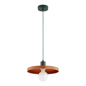 Lampada sospesa a cavo LITO 1xE27/15W/230V rame/verde