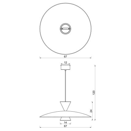 Lampada sospesa a cavo MISTIC 1xGX53/15W/230V bordeaux