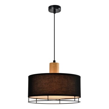 Lampada sospesa ARDI 1xE27/40W/230V nera/marrone