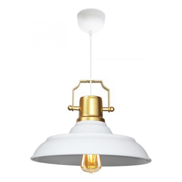 Lampada sospesa AYD 1xE27/40W/230V bianca/oro