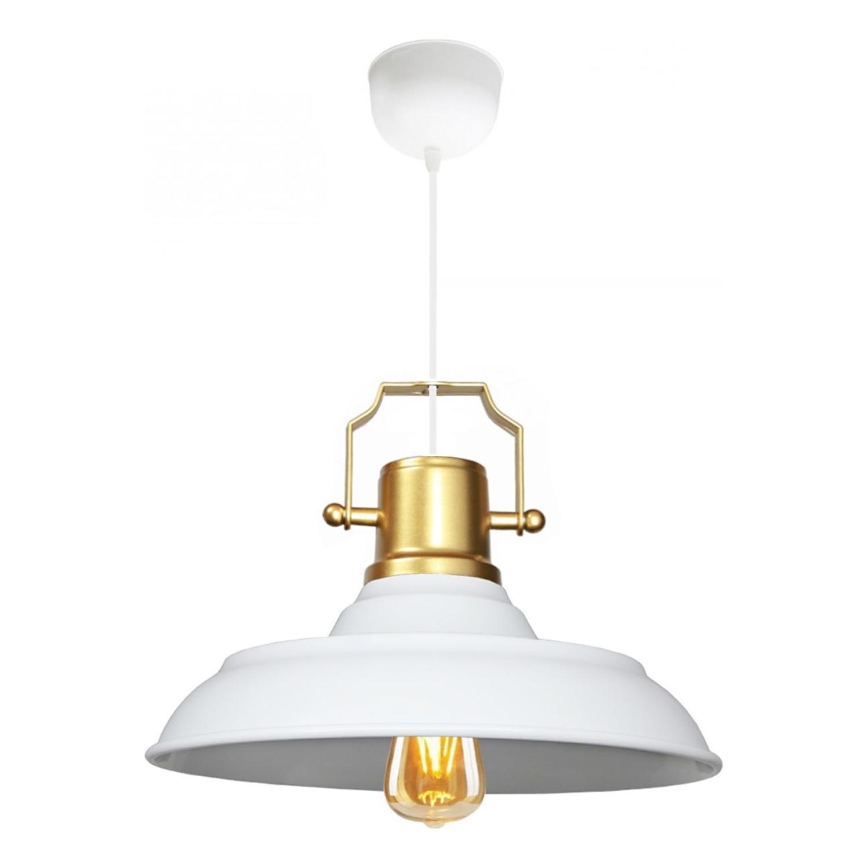 Lampada sospesa AYD 1xE27/40W/230V bianca/oro