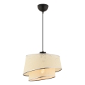 Lampada sospesa BARETTE 1xE27/60W/230V crema/cromo lucido